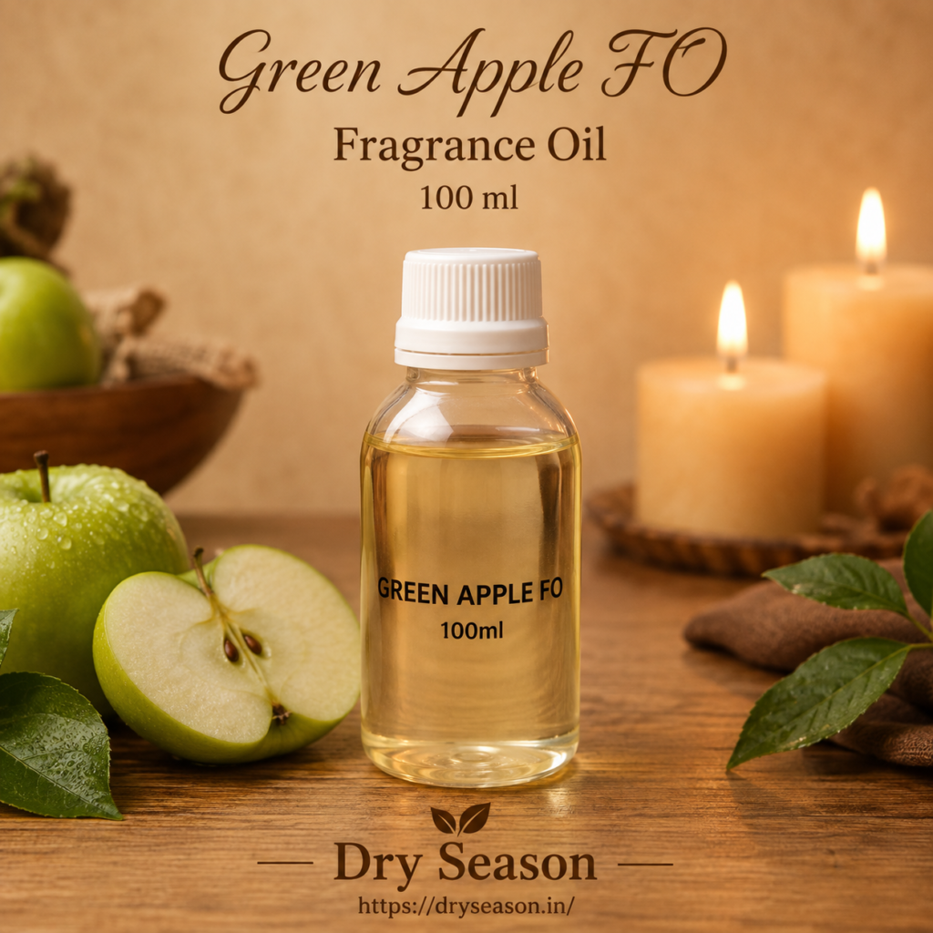 Dry Season Green Apple FO fragrance oil 100 ml bottle for candle making